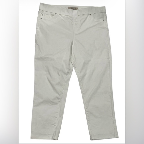Liverpool Pants - Liverpool Women’s White The Crop pull on pants Size 16/33